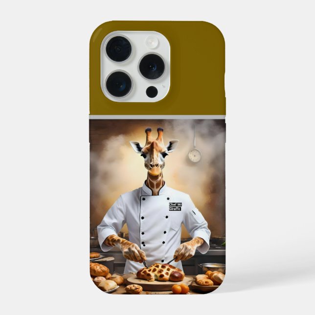 Coque iPhone Chef Pâtissier Girafe : Atteindre de Nouveaux Souc (Verso)