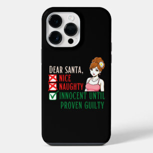 COQUE POUR POUR iPhone 14 PRO MAX CHER PÈRE NOËL, INNOCENT JUSQU'À PROUVE DE CULPABI