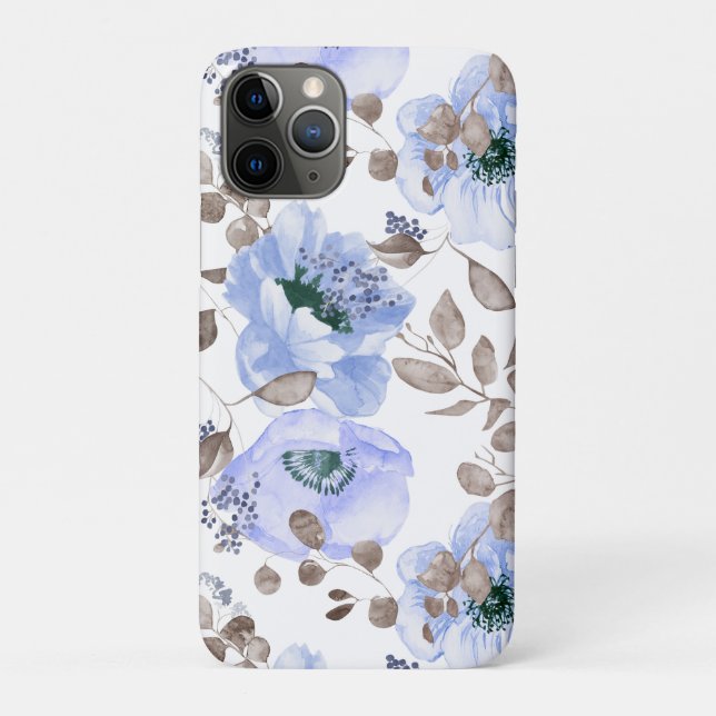 Coque iphone Chic Blue Watercolor (Dos)