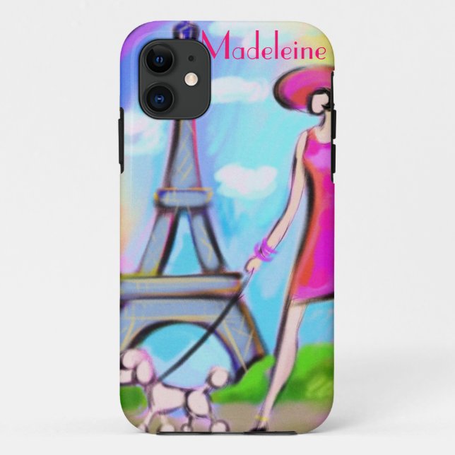 Coque iphone chic de femme de Paris (Dos)
