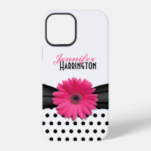 Chic rose Gerbera Daisy Polka Dot Flower