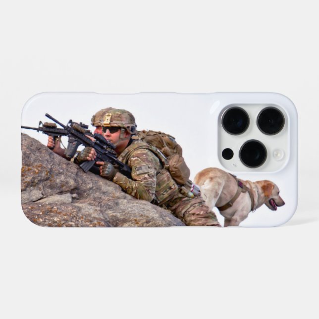 COQUE iPhone CHIEN DE TRAVAIL MILITAIRE AMÉRICAIN (Verso Horizontal)