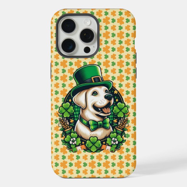 Coque iPhone Chien mignon de la Saint Patrick (Verso)