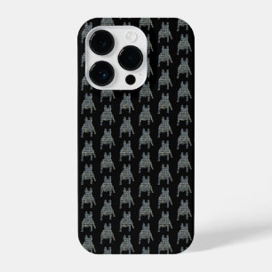 Coque Pour iPhone 14 Plus Chien mignon Français Grille Silhouette Chien Noir