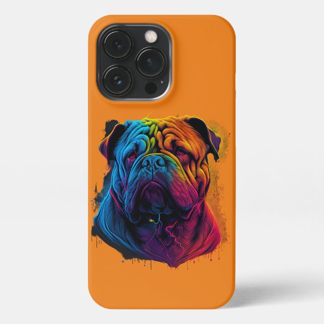 Coque iPhone Chien Shar Pei, Shar-Pei, chinois clair et luffeux (Verso)