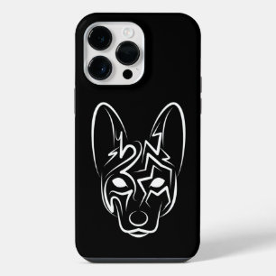 Coque Pour Pour iPhone 14 Pro Max Chien tribal noir et blanc