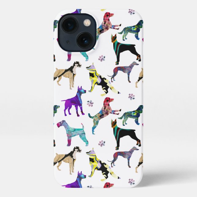 Coque iPhone Chiens et pattes (Verso)