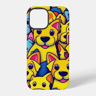Coque iPhone 12 Pro Chiens jolies et colorés Chiens heureux