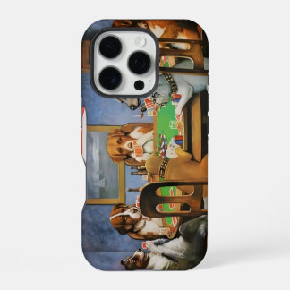 Coque iPhone 16 Pro Chiens jouant au Poker par Cassius Marcellus Cooli