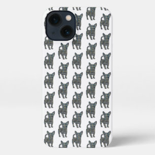 Etui iPhone 13 Chihuahua Cute Chien Grille Silhouette Blanc