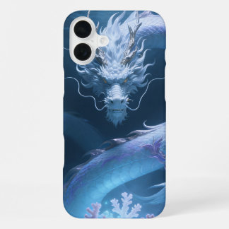 Coque iPhone 16 Plus Chinese Water Dragon Art Fantasy Design With Coral
