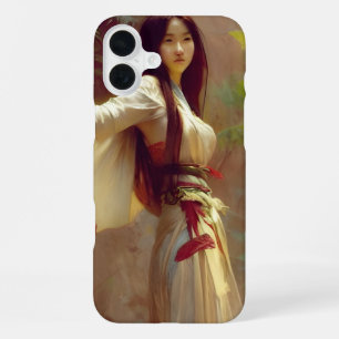 Coque iPhone 16 Plus Chinoise Wuxia Fighter Warrior Woman Imaginaire Ar