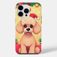 Chiot Caniche Mignon dans une Scène de Noël avec d