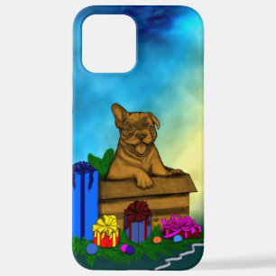 Coque iPhone 12 Pro Max Chiot dans une boîte, Joyeux Noël