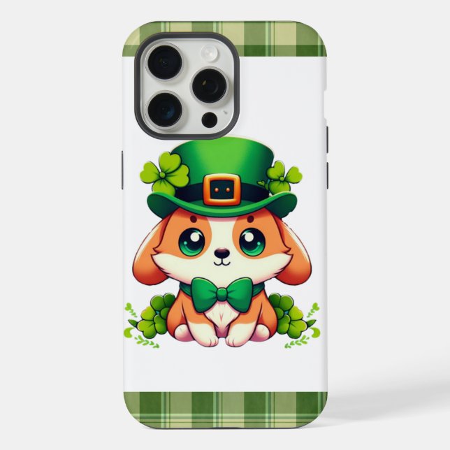 Coque iPhone Chiot de la Saint-Patricks (Verso)
