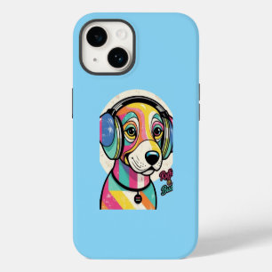 Coque Pour iPhone 14 Chiot super : Une Canine Colorée