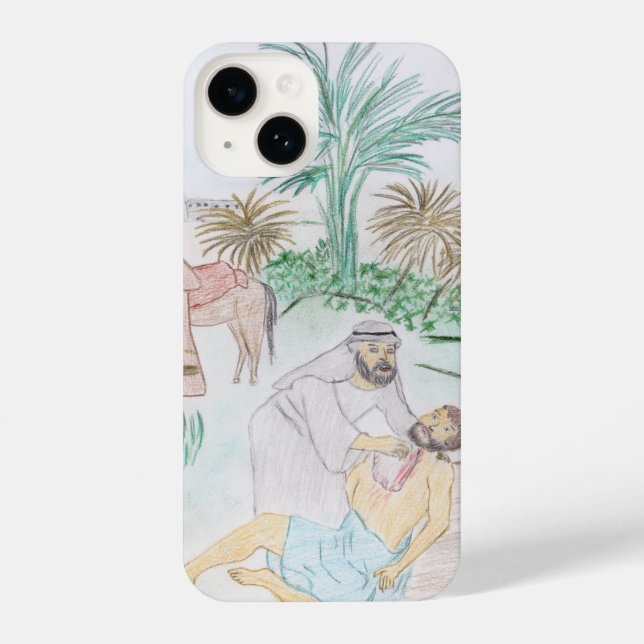 Coque iPhone Christian Artwork Le bon samaritain (Verso)