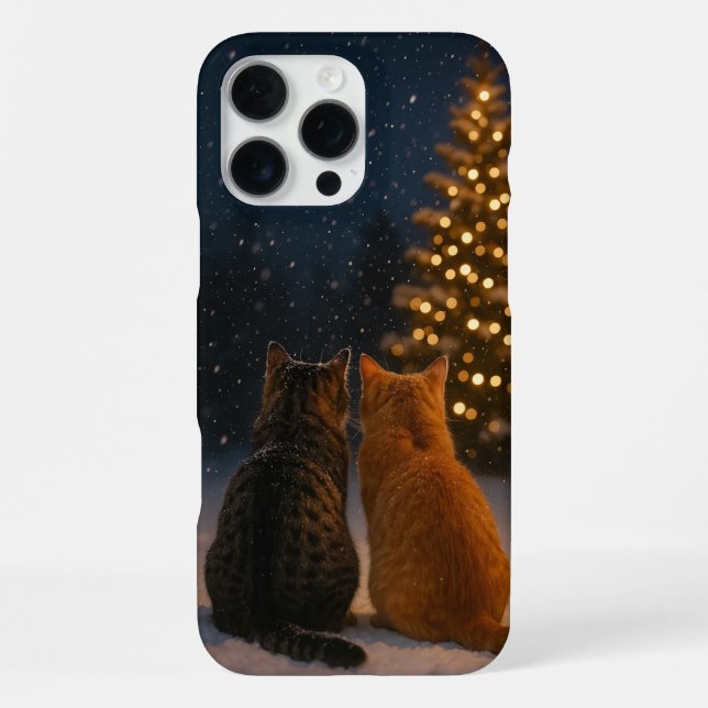 Coque iPhone Christmas Cat Couple iPhone Case 16 Pro Max (Verso)