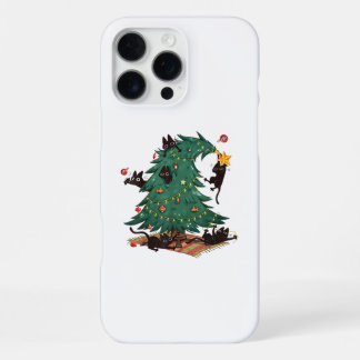 Coque iPhone 16 Pro Max Christmas Tree and Cat Cute Christmas Cat Lover