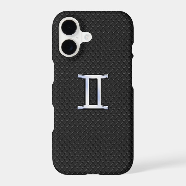 Coque iPhone Chrome comme Gemini signe Zodiac (Verso)