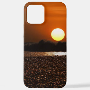 Coque iPhone 12 Pro Max Ciel-de-plage-coucher-de-soleil-fond