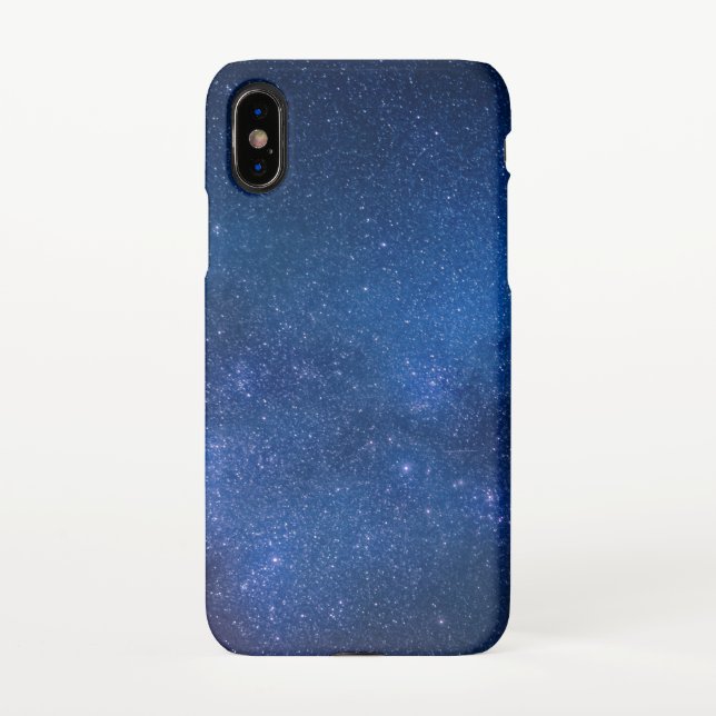 Coque iPhone Ciel étoilé bleu | Zazzle_Growshop. (Dos)