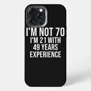 Etui iPhone 13 Pro Max Citation drôle pour 70 ans Citation pour 70e anniv