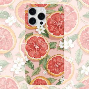 Coque iPhone 16 Pro Max Citron rose Pop – Aquarelle rétro Citrus