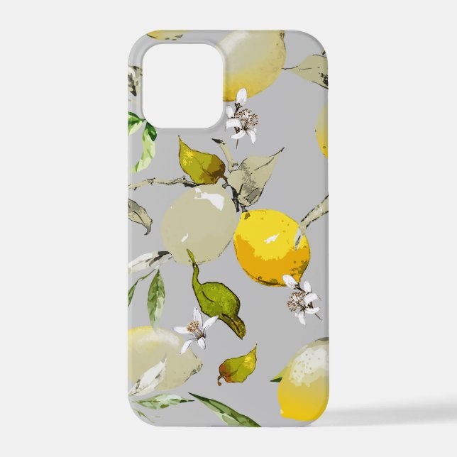 Coque iPhone citrons aquarelle 18 (Verso)
