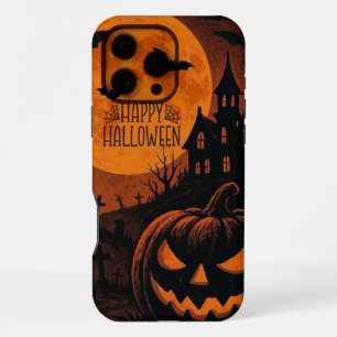 Coque iPhone 16 Pro Max Citrouille vintage classique Joyeux Halloween