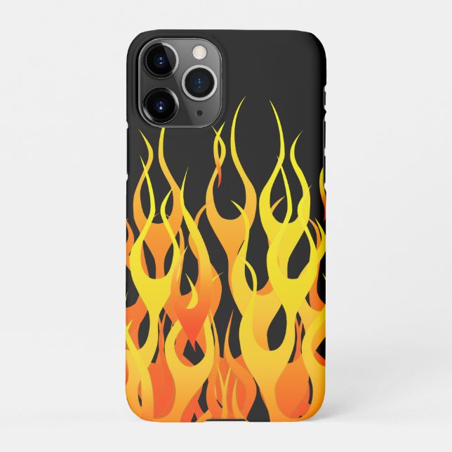 Coque iPhone Classic Racing Flames Décor sur un (Dos)