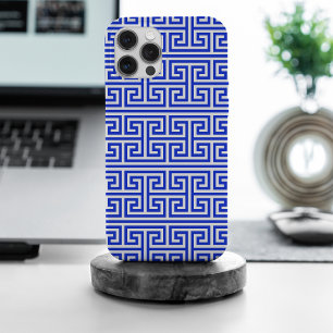 Clé Méandre Grecque Motif Carré H Bleu