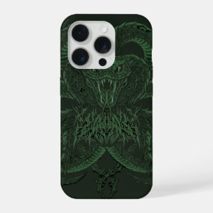 Cobra Art Déco vert Serpent symétrique ornementa