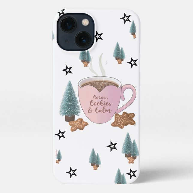 Coque iPhone Cocoa, Cookies & Calm – Pastel Christmas CoT-Shirt (Verso)