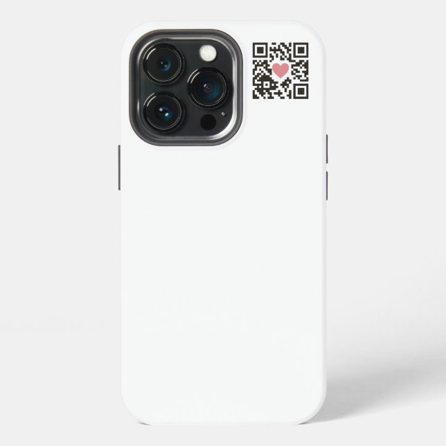 Coque iPhone Code d'amour QR (Dos)
