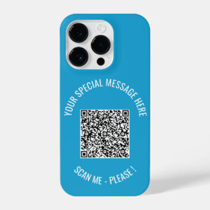 Coque Pour iPhone 14 Plus Code QR personnalisé Texte Message spécial Vos cou