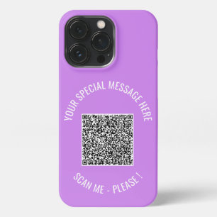 Etui iPhone 13 Pro Code QR Vos couleurs Message spécial Cadeau Surpri