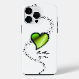 Coque Pour Pour iPhone 14 Pro Max Cœur Arc-en-ciel avec Étoiles, La Magie de l'Amour