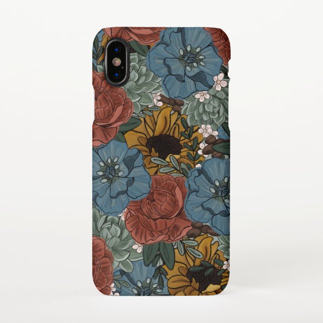 Coque iPhone Coffee Bean Florals (Dos)