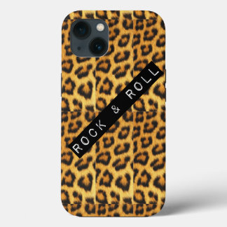 Etui iPhone 13 Coffret téléphonique Empreinte de léopard Rock & R