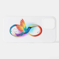 Colibri arc-en-ciel avec symbole Infinity
