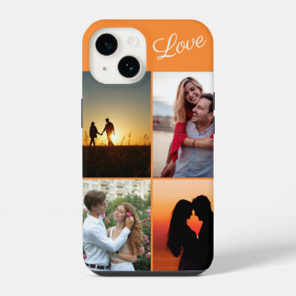 Coque Pour iPhone 14 Collage photo Couple amoureux élégant et personnal