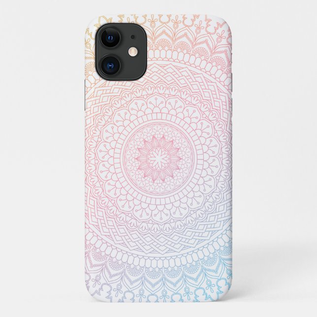 Coque iphone coloré Rainbow Mandala (Dos)