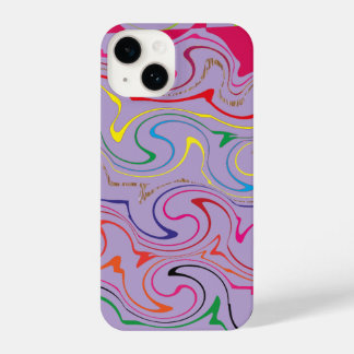 Coque Pour iPhone 14 Colorful Alphabet “M” Phone Case – Cute Personaliz