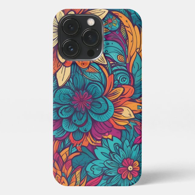 Coque iPhone Colorful Flower Iphone Case (Verso)
