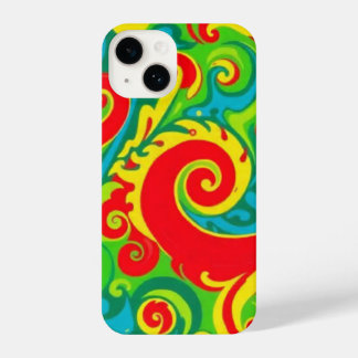 Coque Pour iPhone 14 Colorful Psychedelic Phone Case