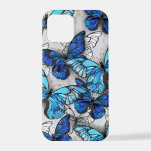 Coque iPhone 12 Pro Composition des White and Blue Butterflies