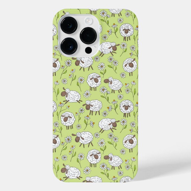 Coque iPhone Compter les moutons sur le vert de rosée miel (Verso)