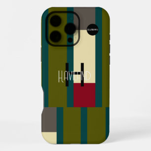 Coque iPhone 16 Pro Max Conception abstraite moderne Boîtier de téléphone 