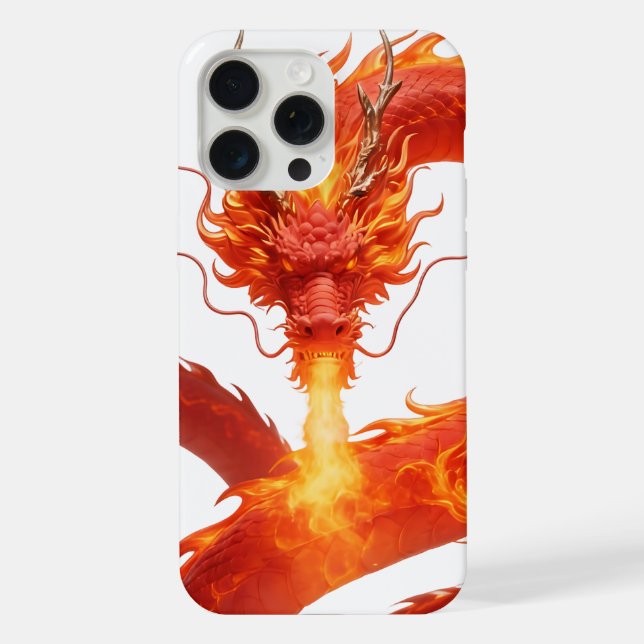 Coque iPhone Conception artistique de fantasy de dragon de feu, (Verso)